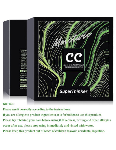 Crema CC Air Cushion SuperThinker 2 PCS Natural Hidratante