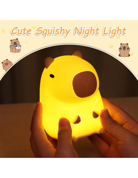 Luz Nocturna Capibara Hinittey Recargable 1200mA con Temporizador