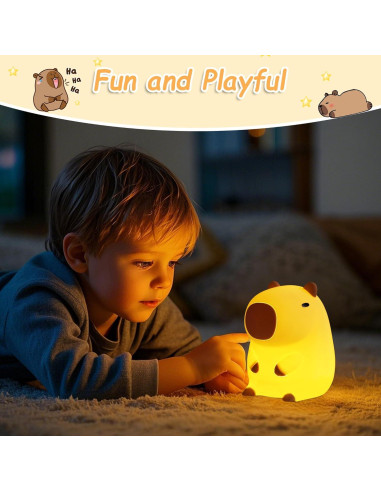 Luz Nocturna Capibara Hinittey Recargable 1200mA con Temporizador