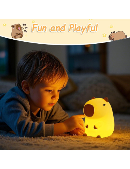 Luz Nocturna Capibara Hinittey Recargable 1200mA con Temporizador