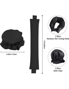 Conjunto de Rulos Sin Calor NuAngela - 3 Piezas para Todos los Cabellos 2
