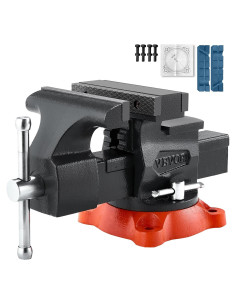 Prensa de Banco VEVOR 5.5" (140 mm) Hierro Dúctil Giratoria 360