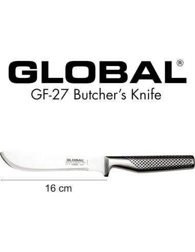Cuchillo de Carnicero Global GF-27 - Acero Inoxidable 17.78 cm