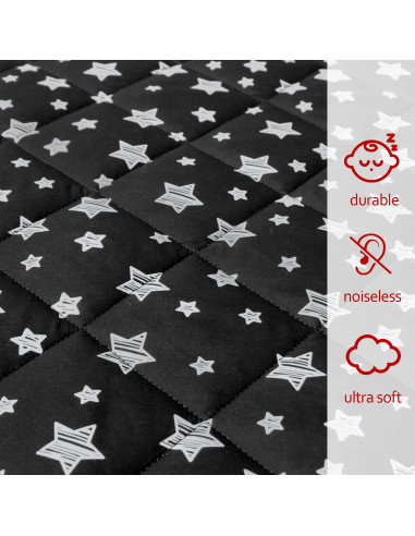 Sábana Ajustada Moonsea para Pack and Play Estrella Negra 99x68cm