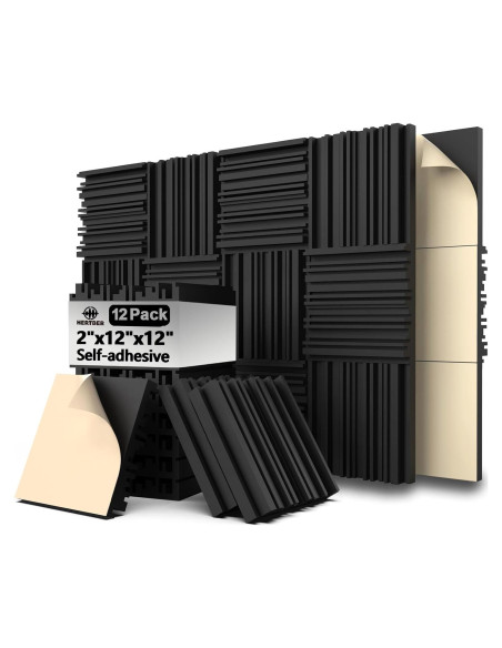 Paquete de 12 Paneles Acústicos HERTBER 30x30 cm Insonorización Paquete de 12 Paneles Acústicos HERTBER 30x30 cm Insonorización