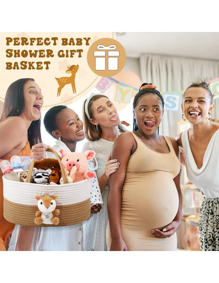 Cesta de Pañales Portátil FoldTier Ciervo Bonito 36x23x17cm