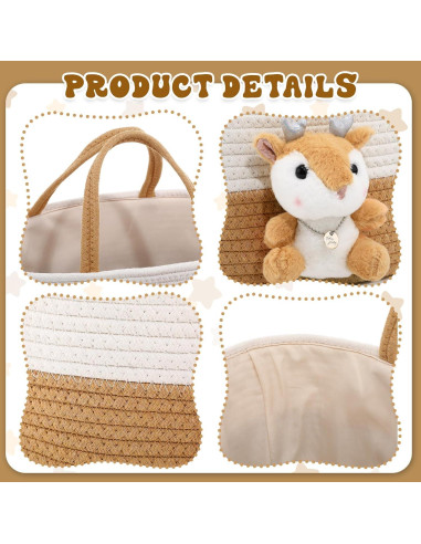 Cesta de Pañales Portátil FoldTier Ciervo Bonito 36x23x17cm