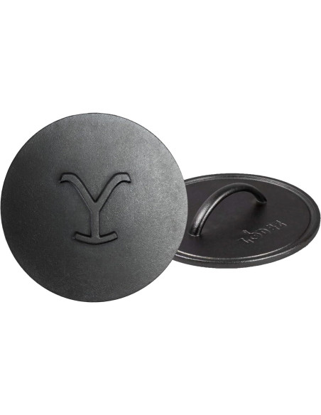 Prensa de Parrilla Redonda Lodge Yellowstone 20.32 cm Hierro Fundido