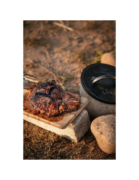 Prensa de Parrilla Redonda Lodge Yellowstone 20.32 cm Hierro Fundido