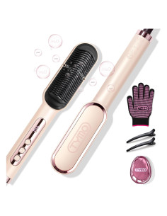 Cepillo Alisador Iónico TYMO Ring Plus - 9 Temperaturas, Oro Rubor