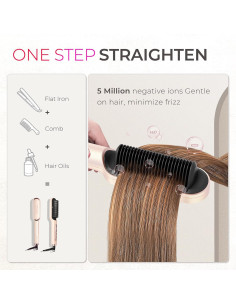 Cepillo Alisador Iónico TYMO Ring Plus - 9 Temperaturas, Oro Rubor 2