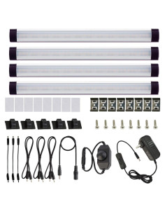 Kit de Iluminación LED Bajo Gabinete AIBOO 4 Paneles 12V