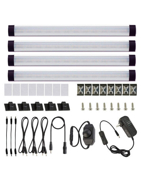 Kit de Iluminación LED Bajo Gabinete AIBOO 4 Paneles 12V