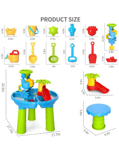 Mesa de Agua y Arena 3 en 1 WATUDOU para Niños 3-5 Años 2