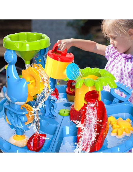 Mesa de Agua y Arena 3 en 1 WATUDOU para Niños 3-5 Años