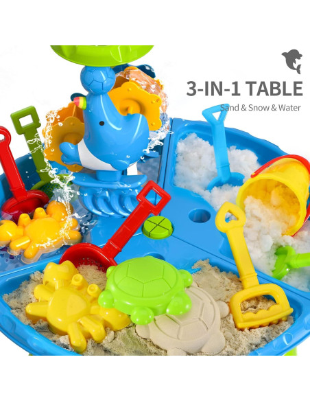Mesa de Agua y Arena 3 en 1 WATUDOU para Niños 3-5 Años