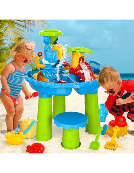 Mesa de Agua y Arena 3 en 1 WATUDOU para Niños 3-5 Años