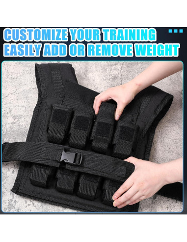 Chaleco con peso ajustable Halfchet 15.88 kg para entrenamiento