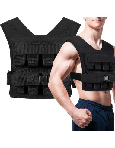 Chaleco con peso ajustable Halfchet 15.88 kg para entrenamiento