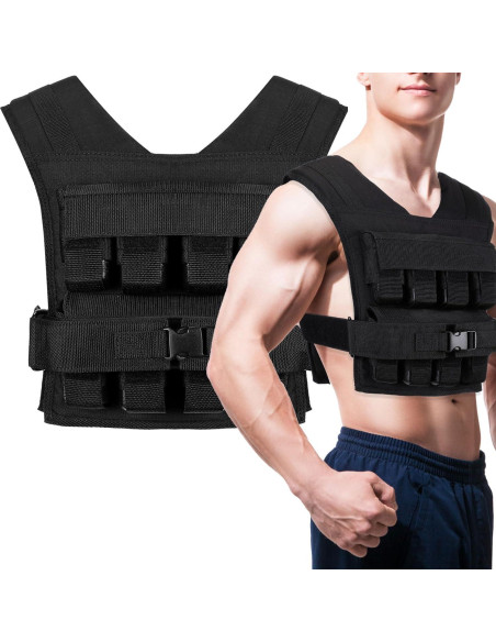 Chaleco con peso ajustable Halfchet 15.88 kg para entrenamiento