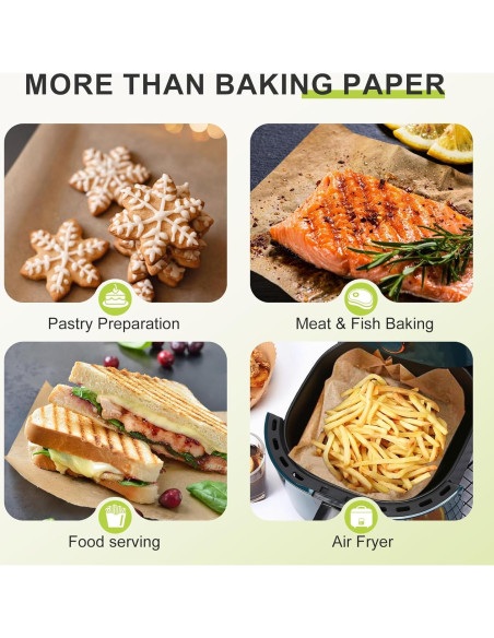 120 Hojas de Papel Pergamino KIEGMIA 22.86 x 33.02 cm Antiadherente