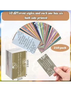 Tarjetas de Afirmación Positiva Panelee 240 Piezas Motivacionales 2