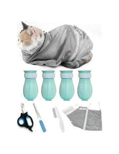 Kit de Aseo para Gatos YYanniwani - Bolsa, Cepillo y Cortauñas