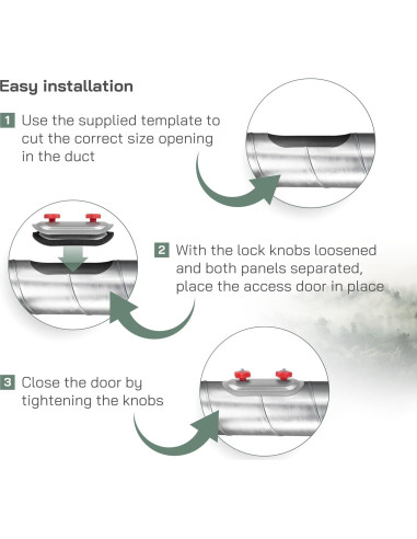 Puerta de Acceso Ducto Redondo Vent Systems 30x20 cm Acero