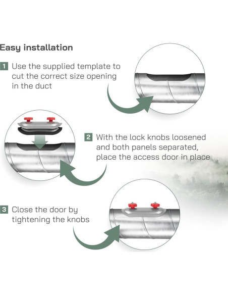 Puerta de Acceso Ducto Redondo Vent Systems 30x20 cm Acero