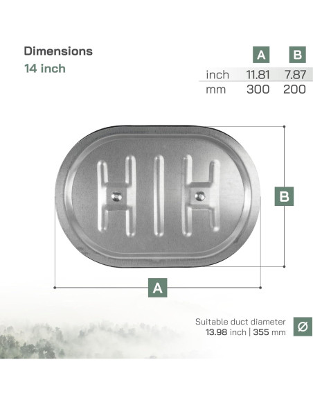 Puerta de Acceso Ducto Redondo Vent Systems 30x20 cm Acero