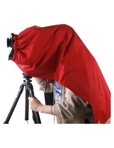 Capucha Profesional eTone 4x5 Tela Oscura Roja Negra 110x120cm