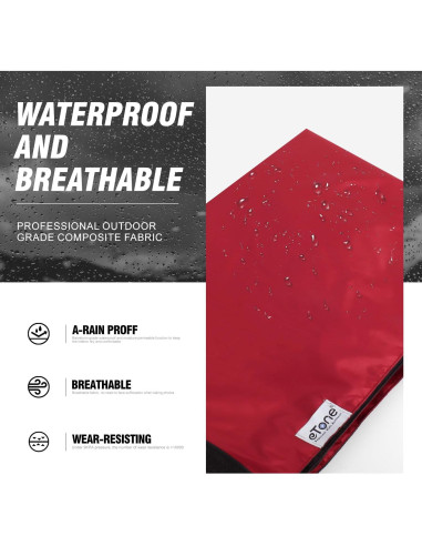 Capucha Profesional eTone 4x5 Tela Oscura Roja Negra 110x120cm