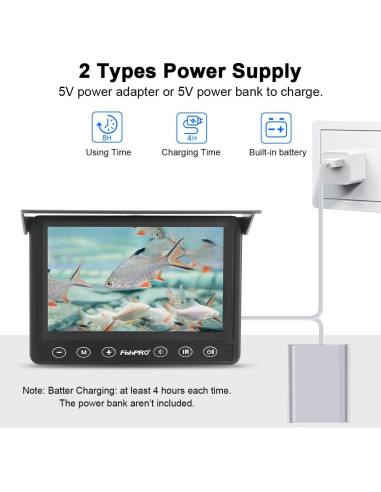 Cámara de Pesca Submarina FishPRO 4.3" HD 1000 TVL Portátil