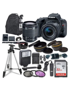Cámara DSLR Canon EOS Rebel SL2 + Lente 18-55mm + Accesorios