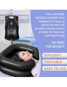 Bolsa de Agua para Ducha LOKFEHRE 9.46L para Cama 2
