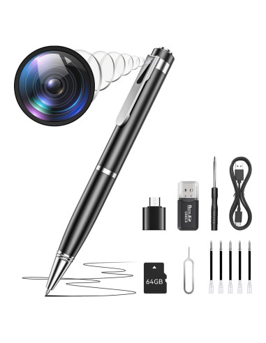 Cámara de Pluma DTCRCH 64GB 1080P HD para Seguridad