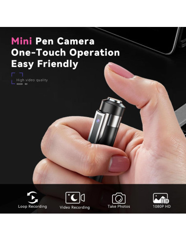 Cámara de Pluma DTCRCH 64GB 1080P HD para Seguridad