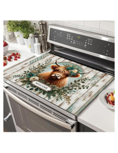 Cubierta de Estufa Eléctrica HOMETITUTE 71x51 cm Vaca Decorativa