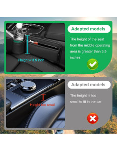 Organizador de Asiento para Automóvil Berimat Beige con Soporte para Tazas 2