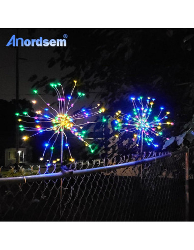 Luces de Jardín Solares Anordsem 120 LED Impermeables