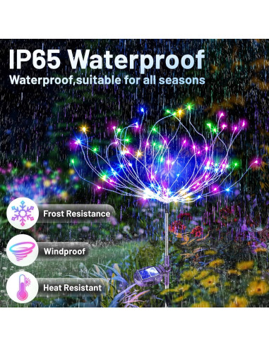 Luces de Jardín Solares Anordsem 120 LED Impermeables