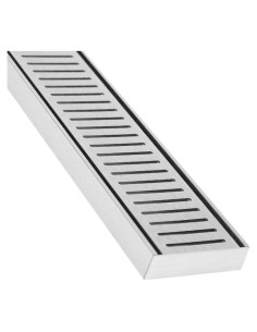 Desagüe Lineal Lauxes 30.48 cm Aluminio Ajustable Plata Seda