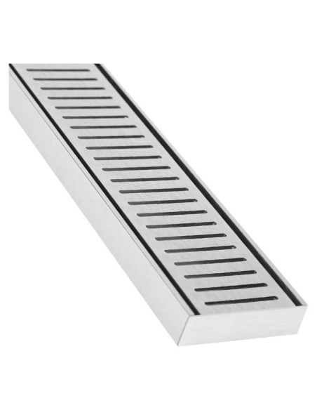Desagüe Lineal Lauxes 30.48 cm Aluminio Ajustable Plata Seda