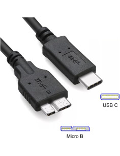 Cable USB C a Micro-B 0.91m para Discos Duros Externos 2
