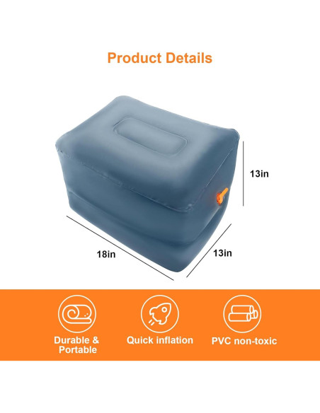 Descanso de pies inflable Miruchertter CQ-DZ-001 44.9x35.1 cm