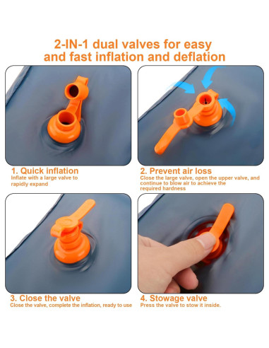Descanso de pies inflable Miruchertter CQ-DZ-001 44.9x35.1 cm