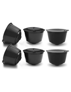 Cápsulas de Café Reutilizables BRBHOM 6 Pcs Negro para D*lce G*sto