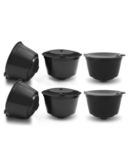 Cápsulas de Café Reutilizables BRBHOM 6 Pcs Negro para D*lce G*sto