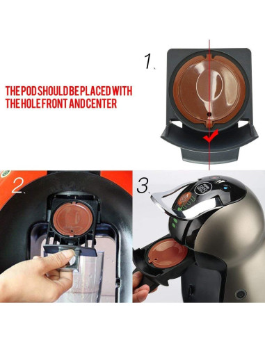 Cápsulas de Café Reutilizables BRBHOM 6 Pcs Negro para D*lce G*sto