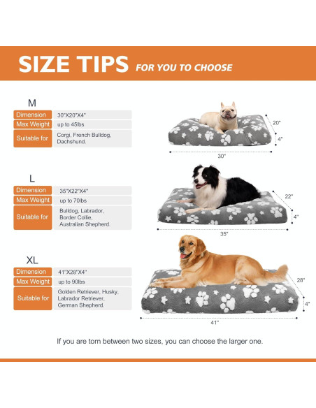 Cama para Perros Grandes MUYUHOME 88.9x55.88 cm Antideslizante